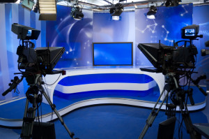 Television news studio